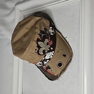 NWOT New Orleans Tan Distressed cap